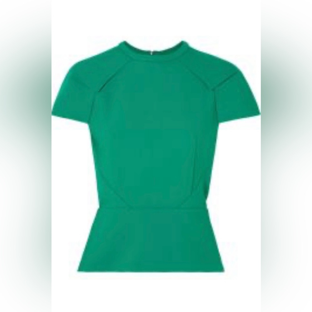 Roland Mouret Emerald Cymatia Peplum Top